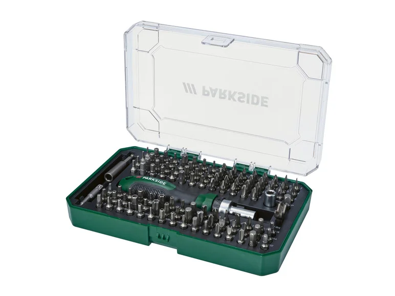 PARKSIDE® Jeu d'embouts de tournevis à cliquet. 115 pièces